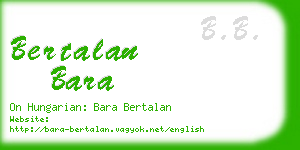 bertalan bara business card